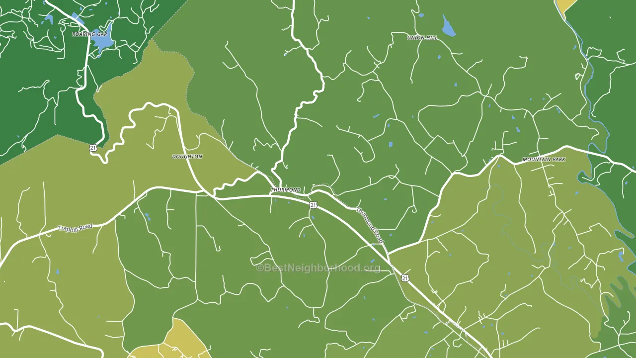 28683, NC block-group voter-turnout map