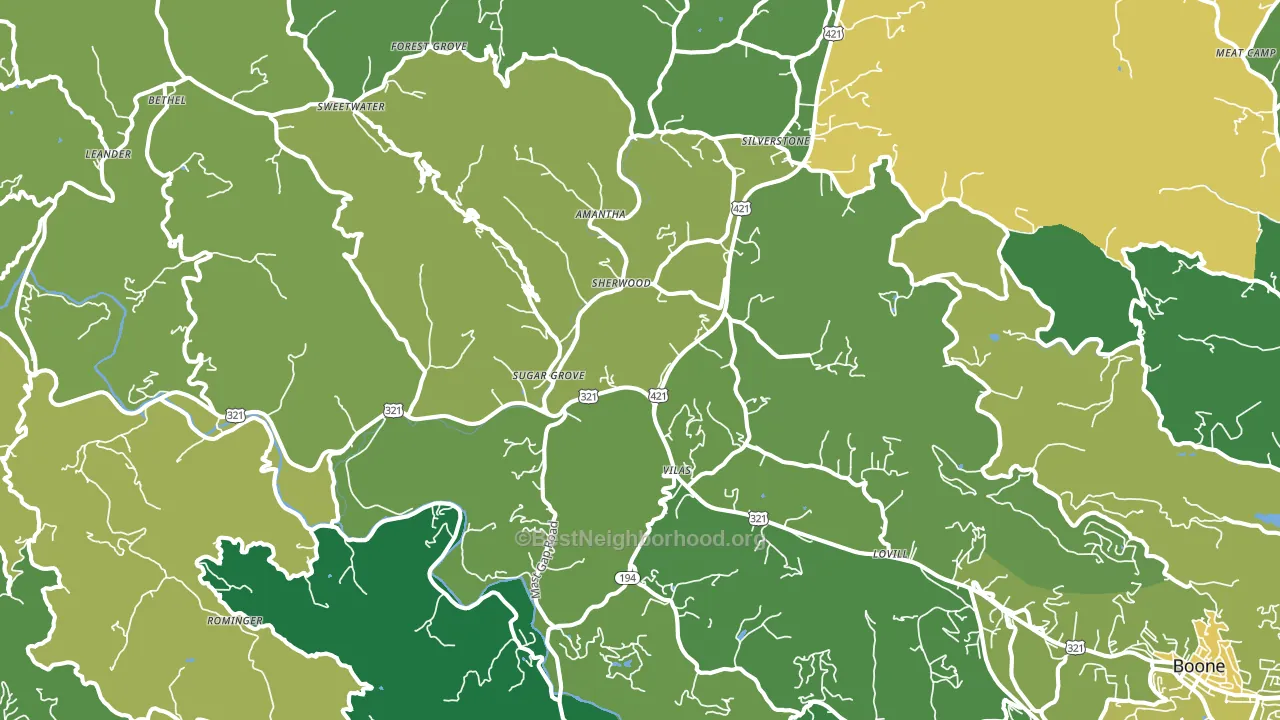 28692, NC block-group voter-turnout map