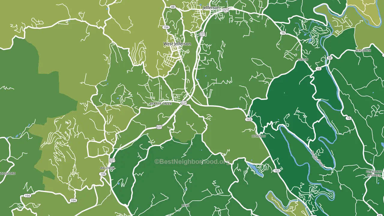28694, NC block-group voter-turnout map