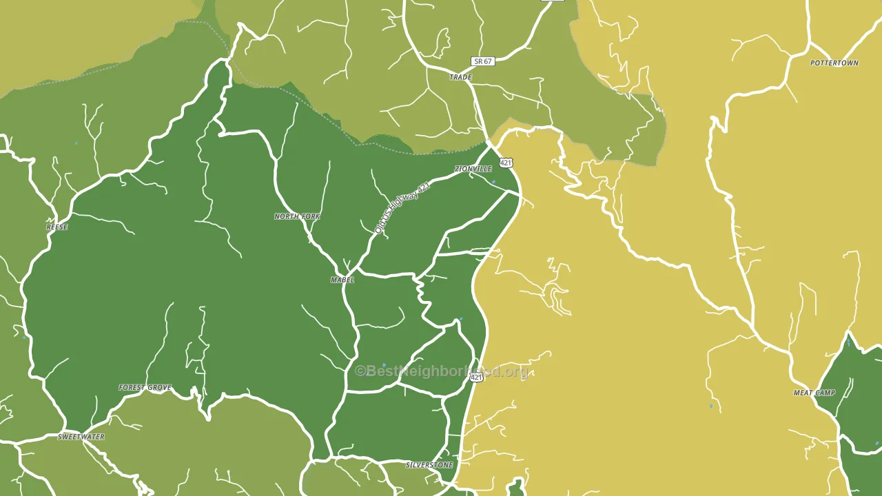 28698, NC block-group voter-turnout map
