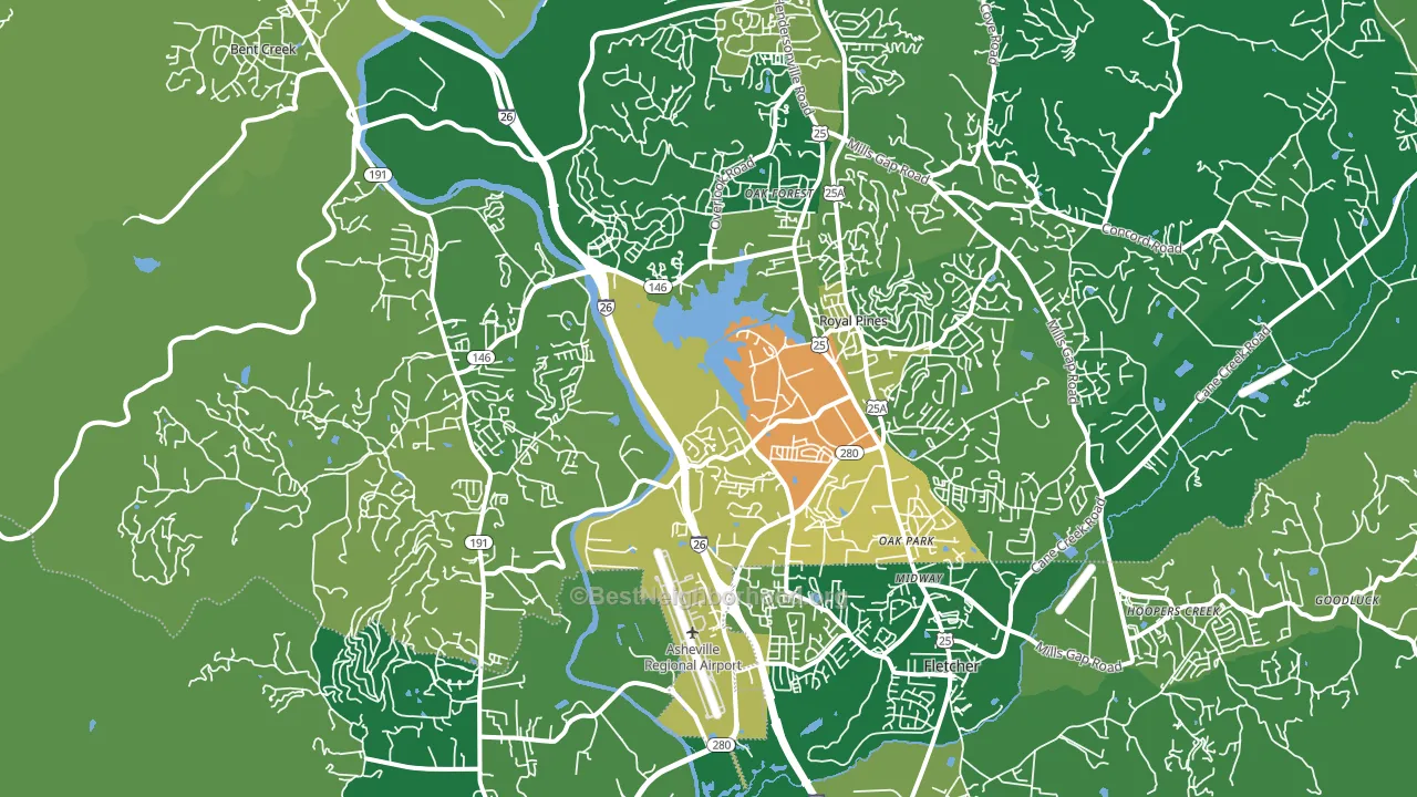 28704, NC block-group voter-turnout map