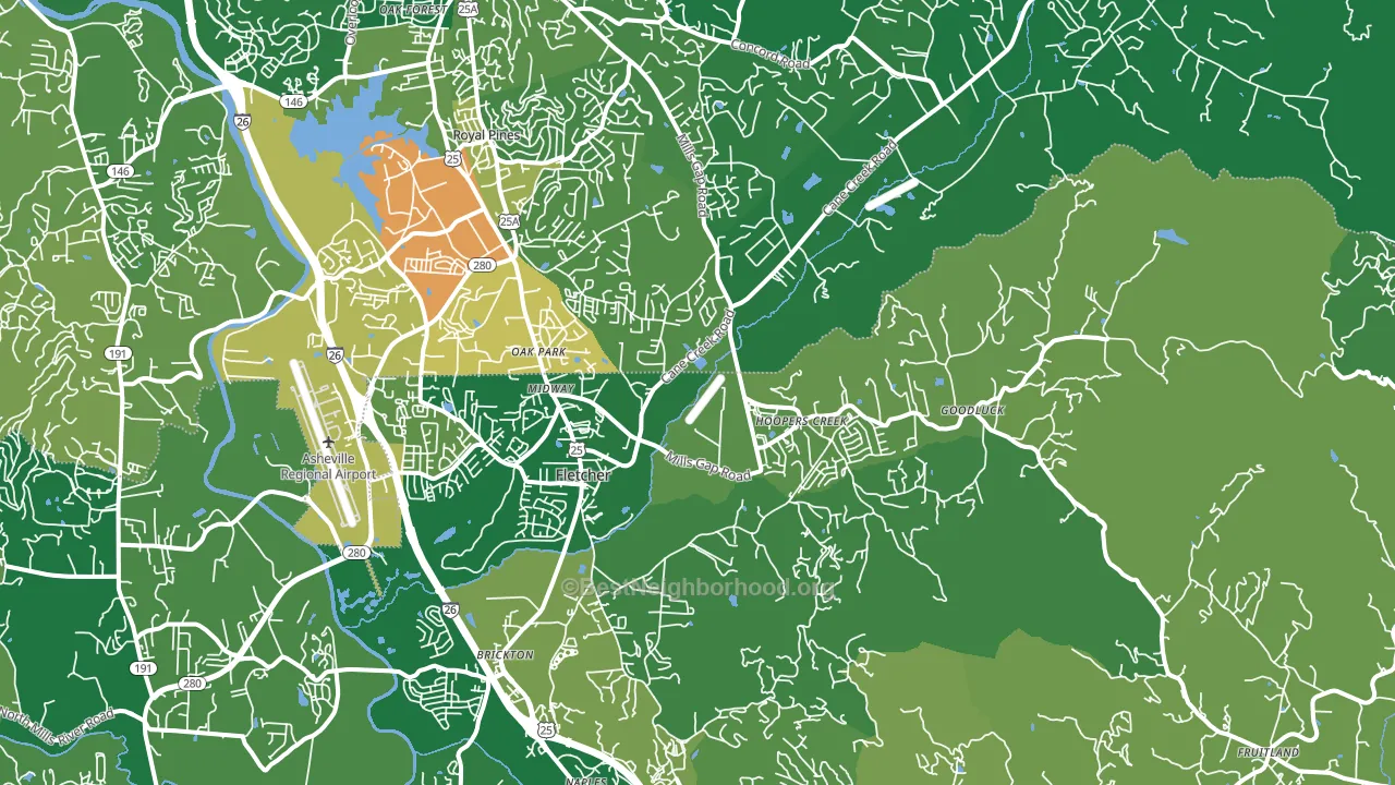 28732, NC block-group voter-turnout map