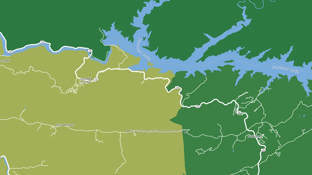 28733, NC block-group voter-turnout map