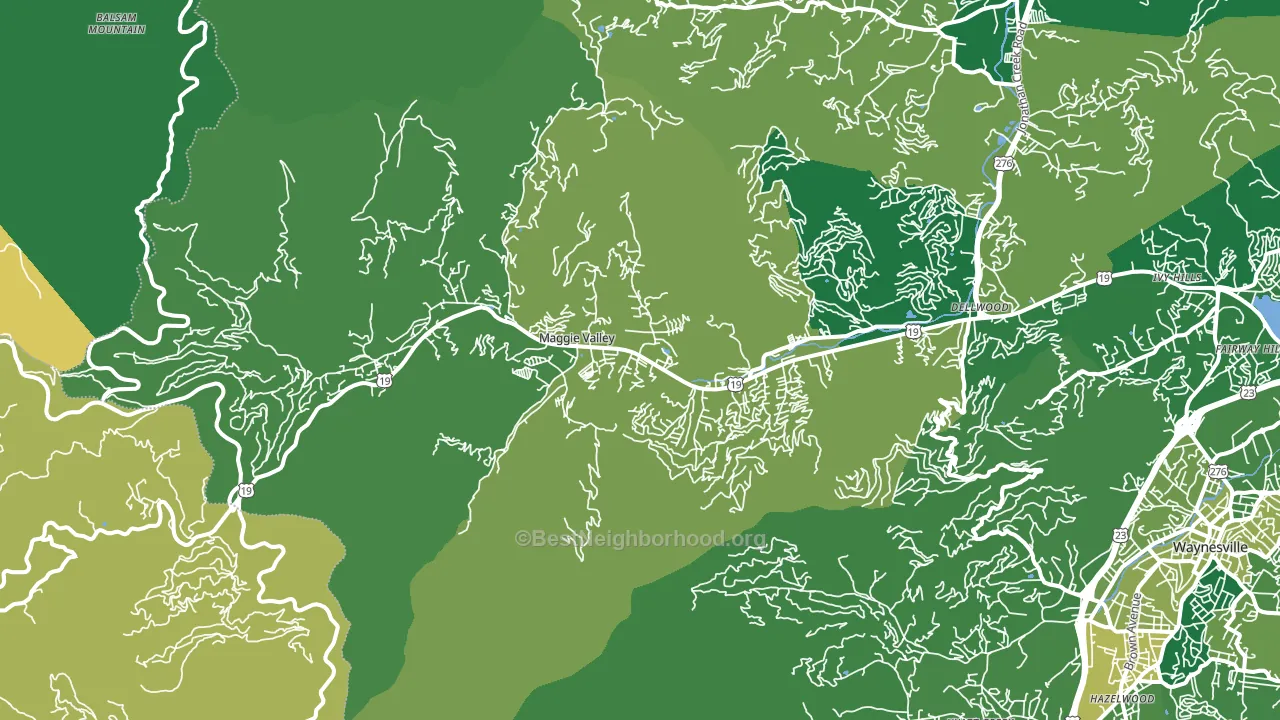 28751, NC block-group voter-turnout map