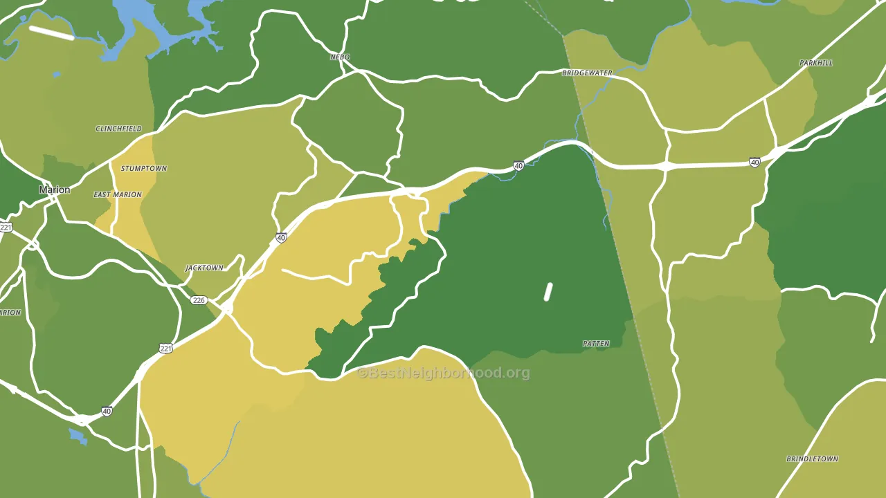 28761, NC block-group voter-turnout map