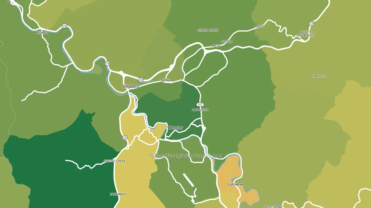 28779, NC block-group voter-turnout map