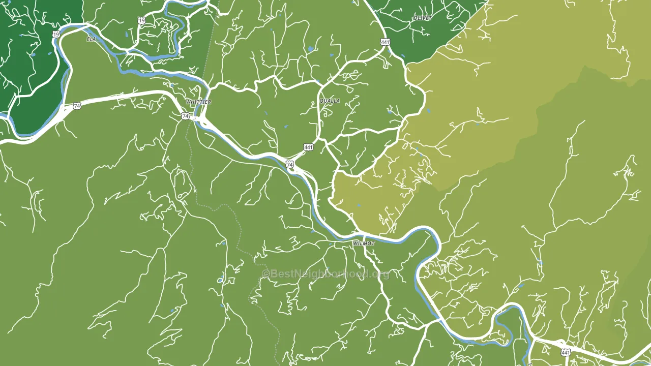 28789, NC block-group voter-turnout map