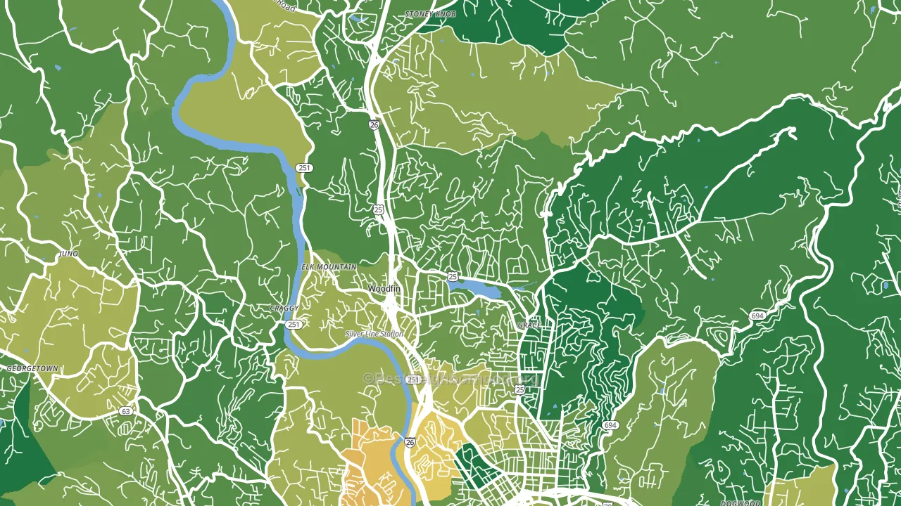 28804, NC block-group voter-turnout map