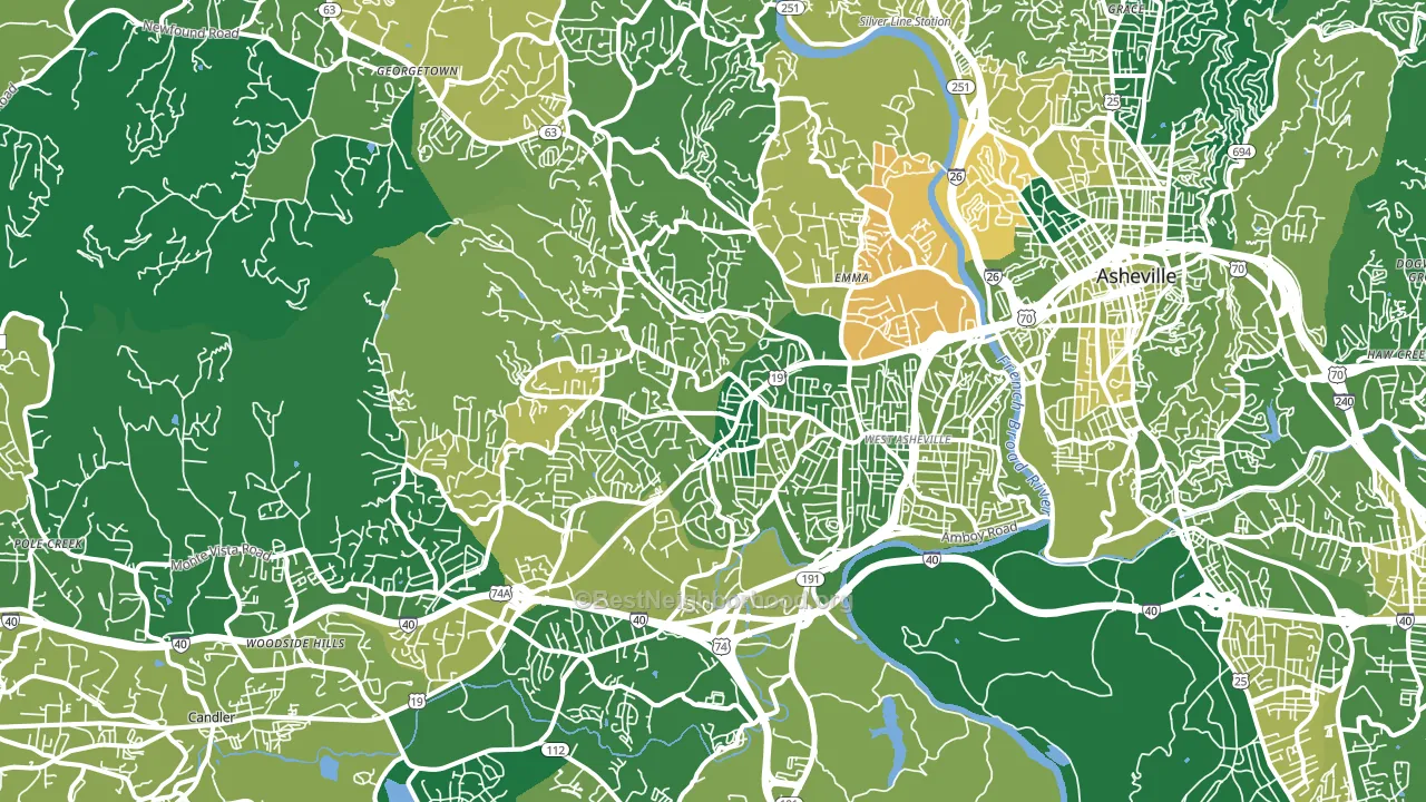 28806, NC block-group voter-turnout map