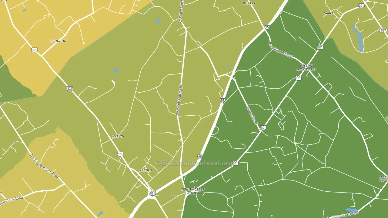 29001, SC block-group voter-turnout map