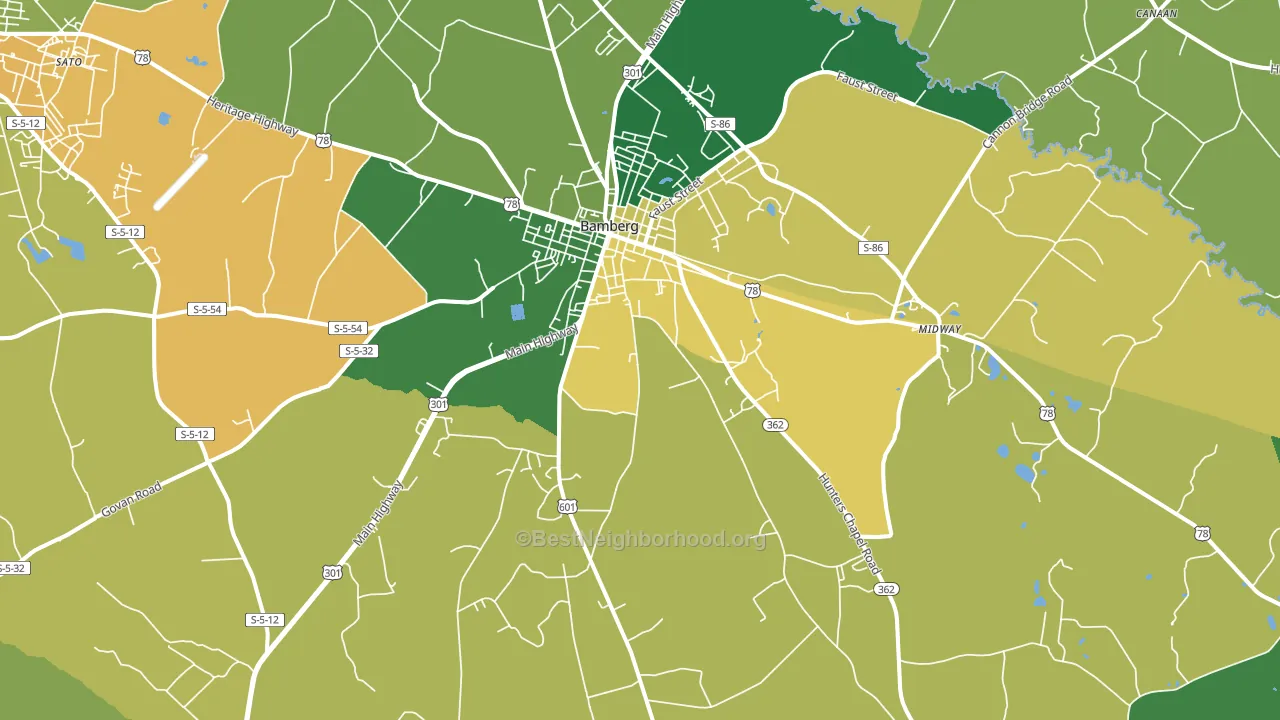 29003, SC block-group voter-turnout map