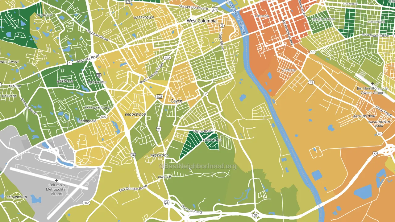 29033, SC block-group voter-turnout map