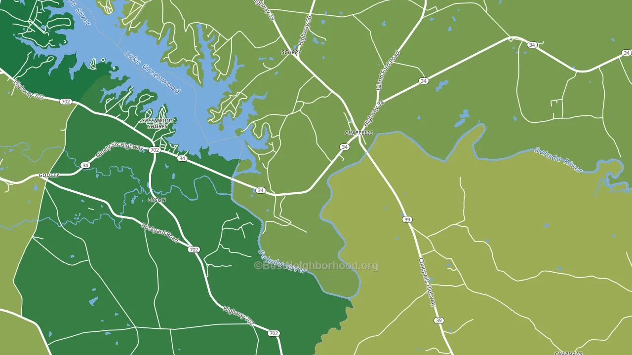 29037, SC block-group voter-turnout map