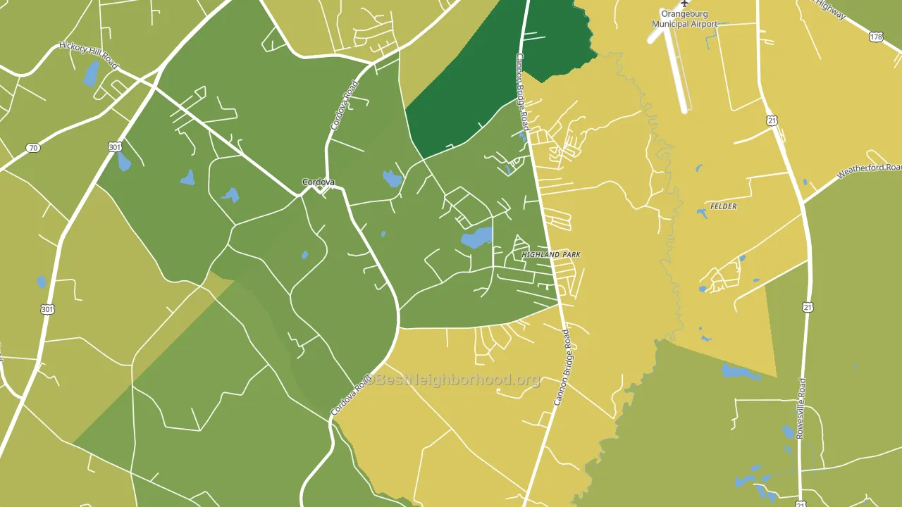 29039, SC block-group voter-turnout map