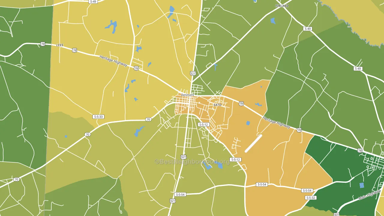 29042, SC block-group voter-turnout map