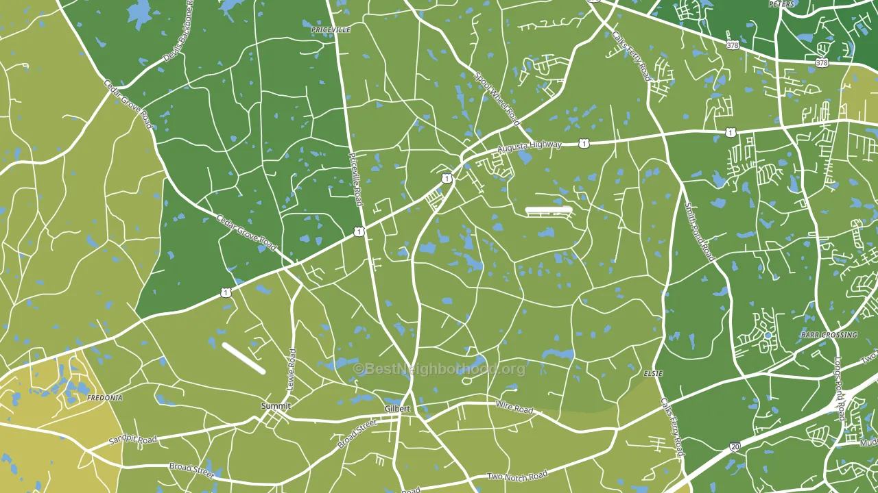 29054, SC block-group voter-turnout map