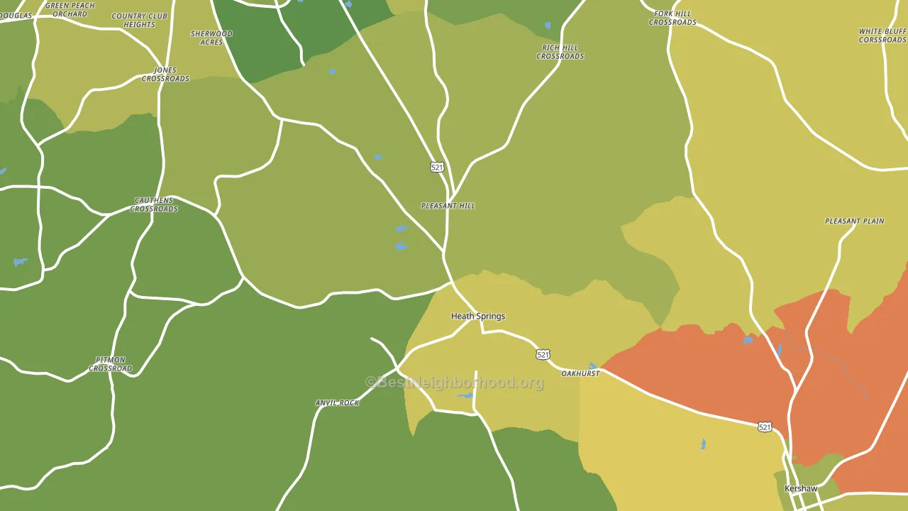 29058, SC block-group voter-turnout map