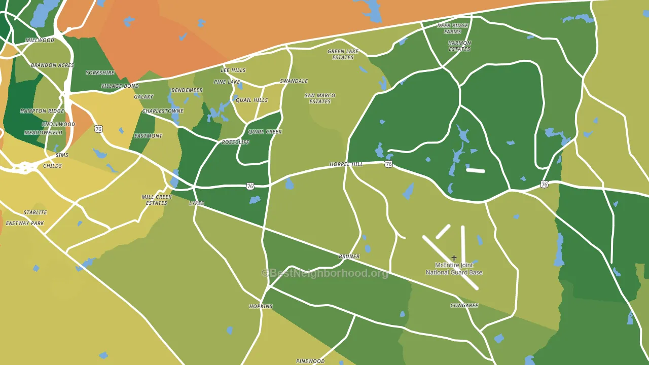 29061, SC block-group voter-turnout map