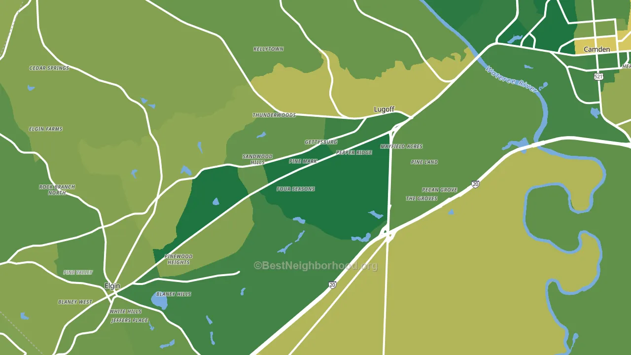 29078, SC block-group voter-turnout map
