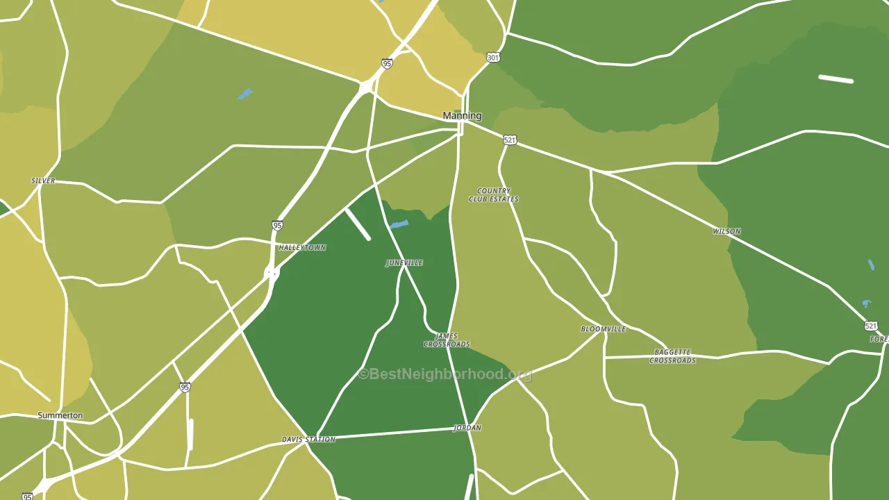 29102, SC block-group voter-turnout map