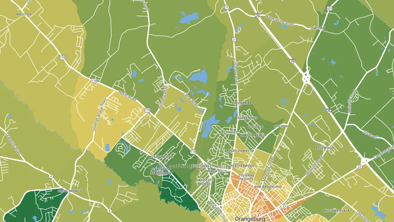 29118, SC block-group voter-turnout map