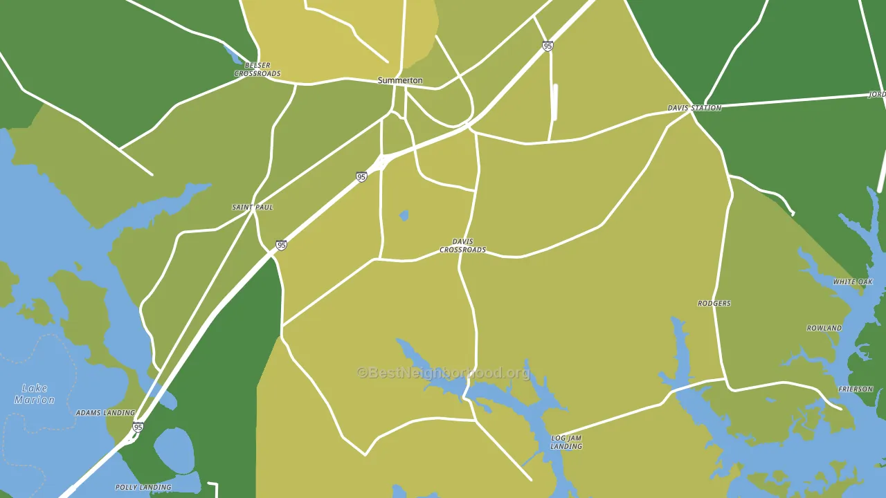 29148, SC block-group voter-turnout map