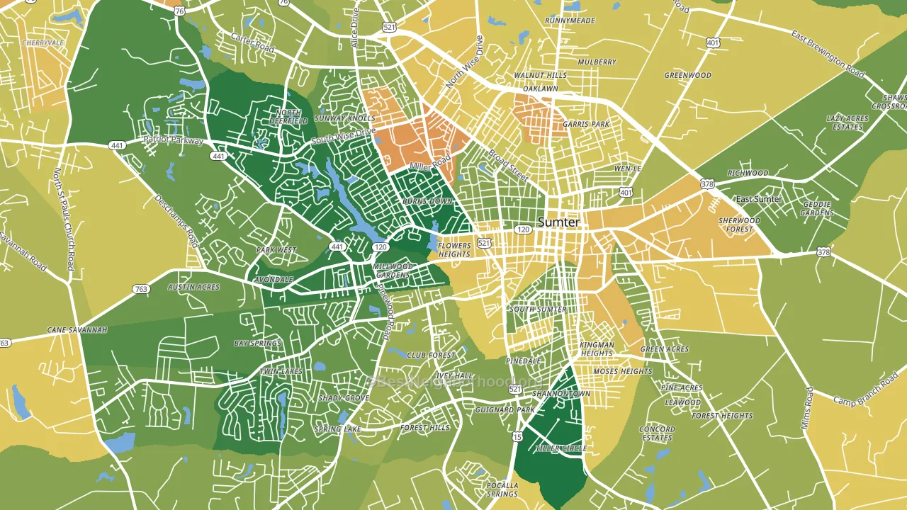 29150, SC block-group voter-turnout map