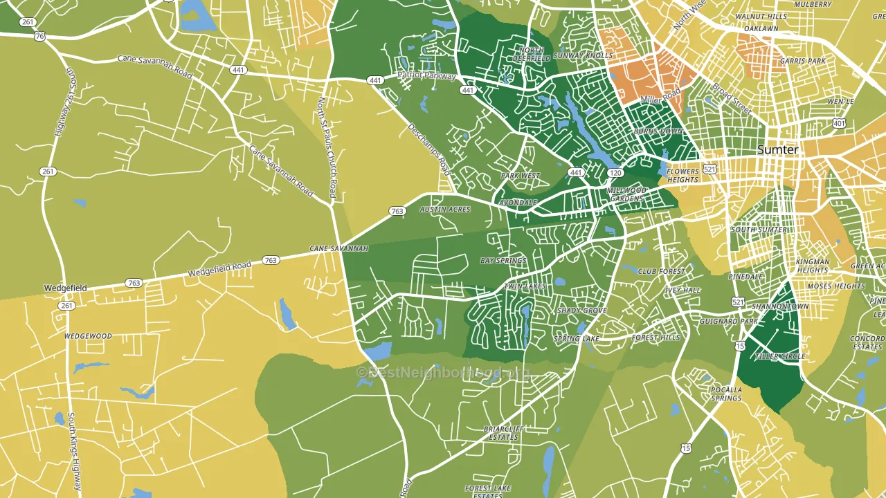 29154, SC block-group voter-turnout map