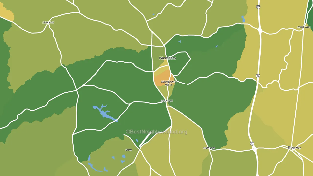 29180, SC block-group voter-turnout map