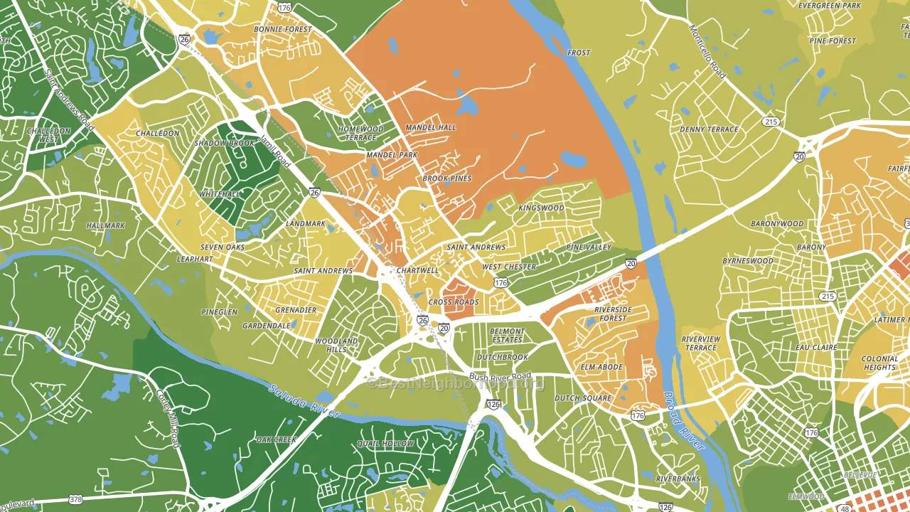 29210, SC block-group voter-turnout map