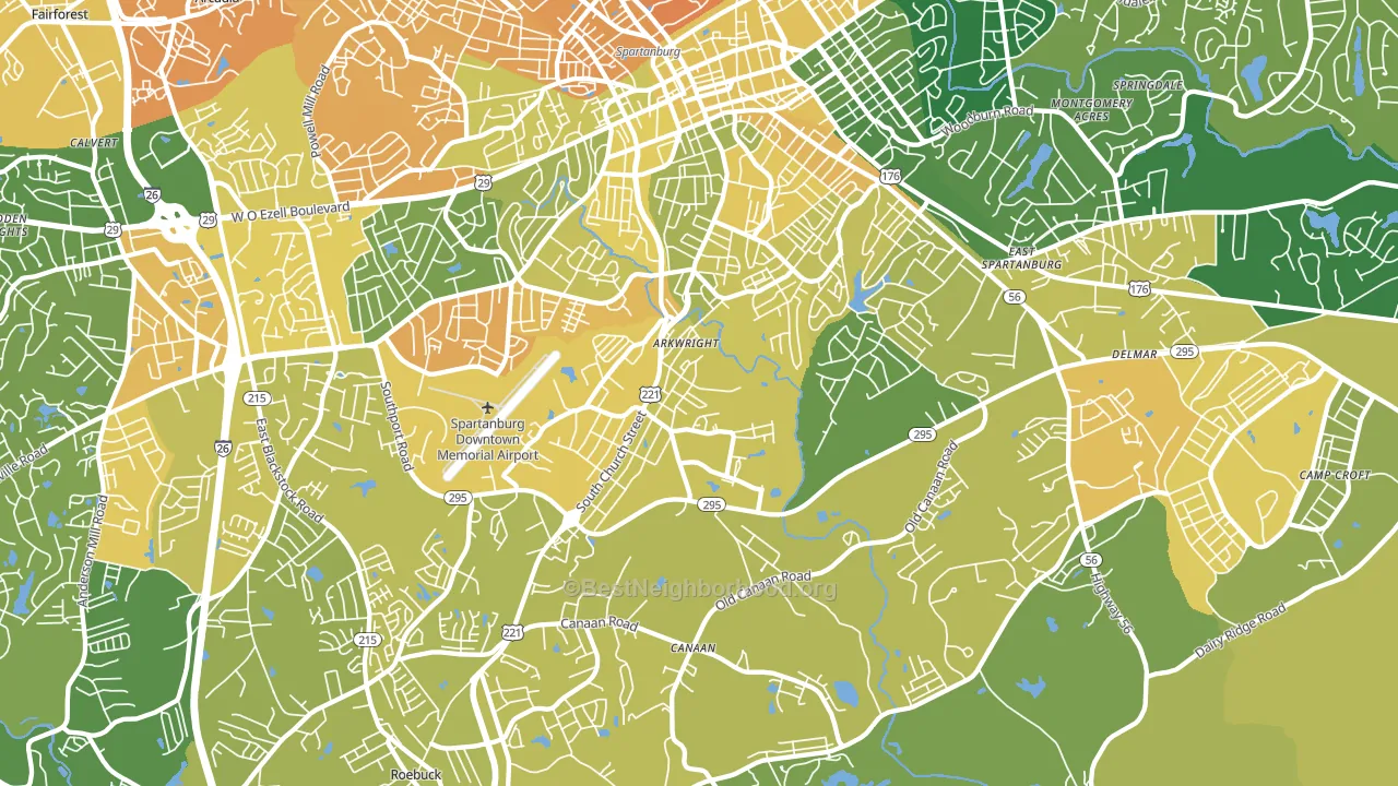 29306, SC block-group voter-turnout map