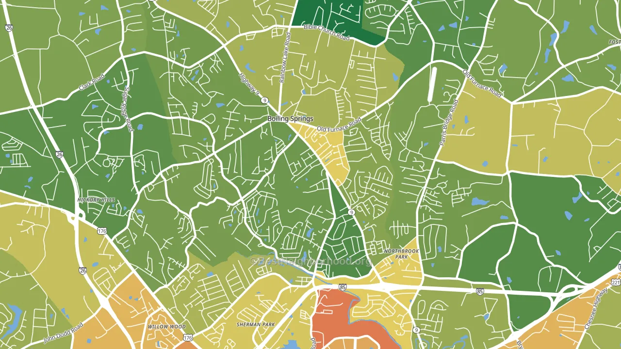 29316, SC block-group voter-turnout map