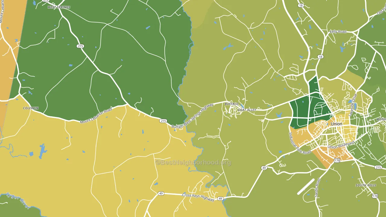29321, SC block-group voter-turnout map