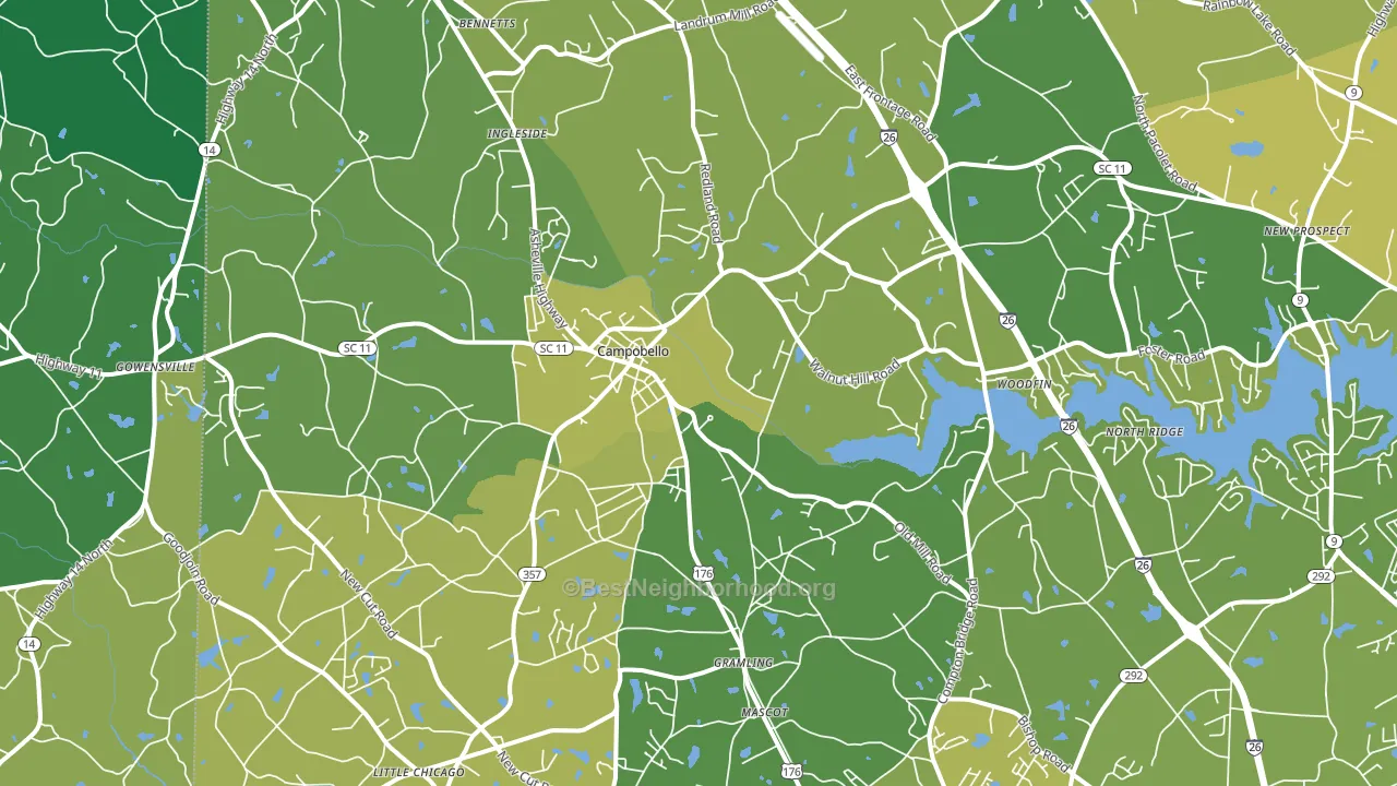 29322, SC block-group voter-turnout map