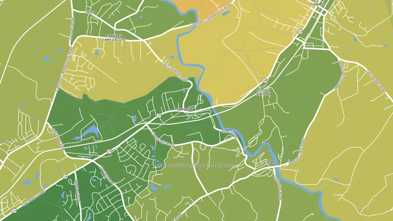 29329, SC block-group voter-turnout map