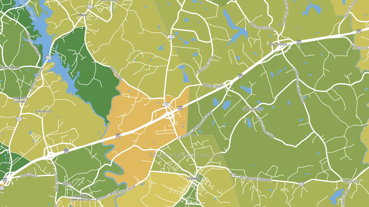 29330, SC block-group voter-turnout map