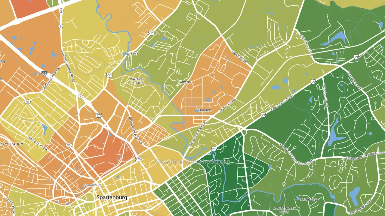 29333, SC block-group voter-turnout map