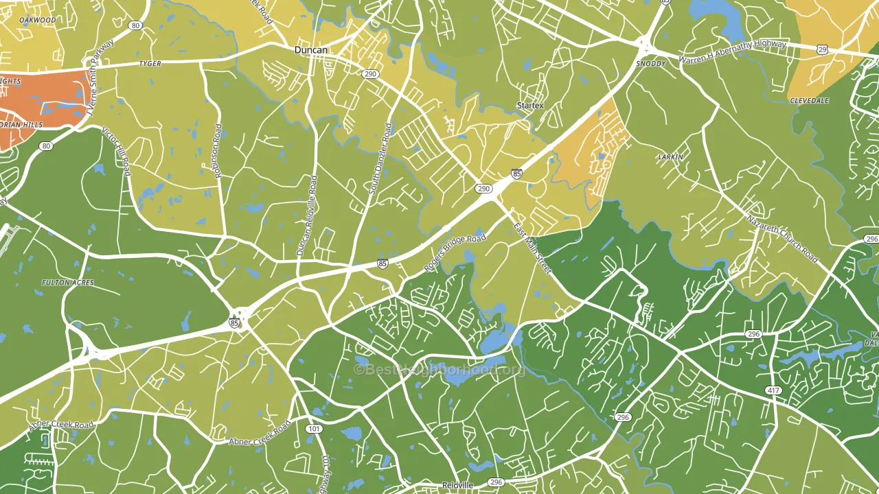 29334, SC block-group voter-turnout map