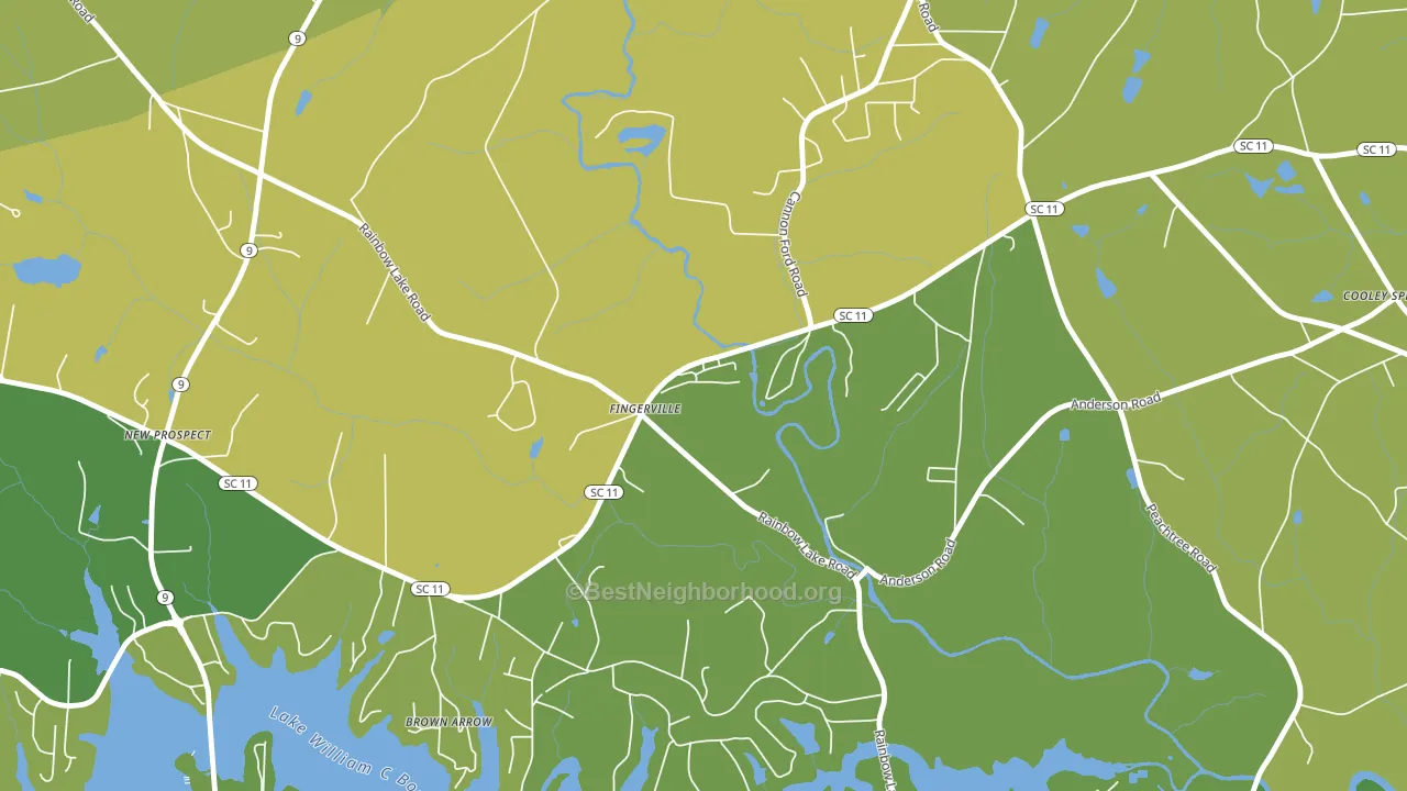 29338, SC block-group voter-turnout map