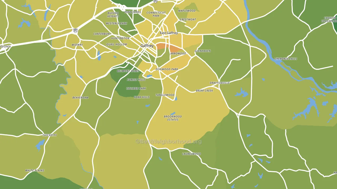 29340, SC block-group voter-turnout map