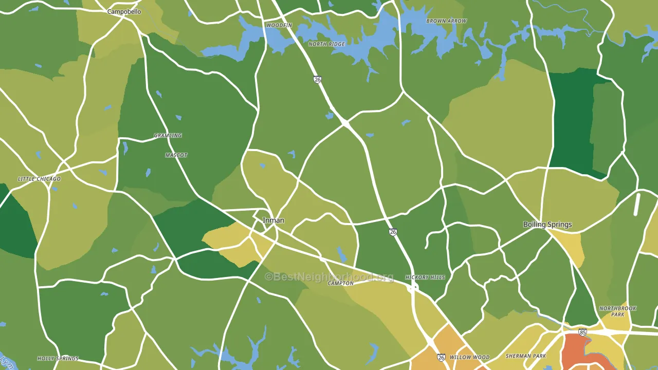 29349, SC block-group voter-turnout map