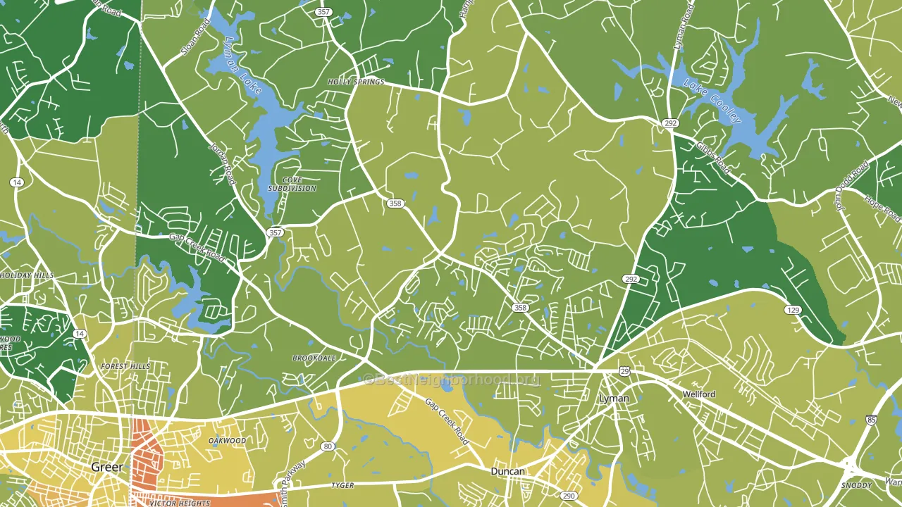 29365, SC block-group voter-turnout map