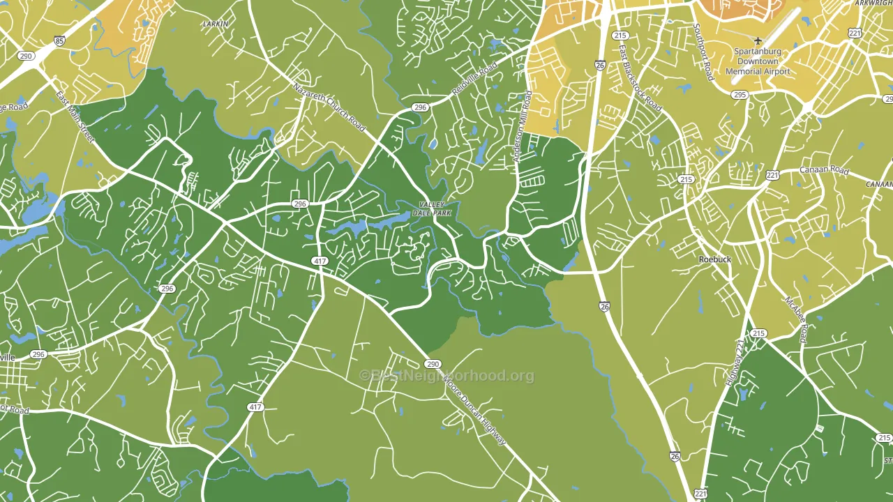 29369, SC block-group voter-turnout map