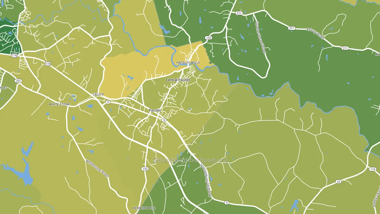29372, SC block-group voter-turnout map