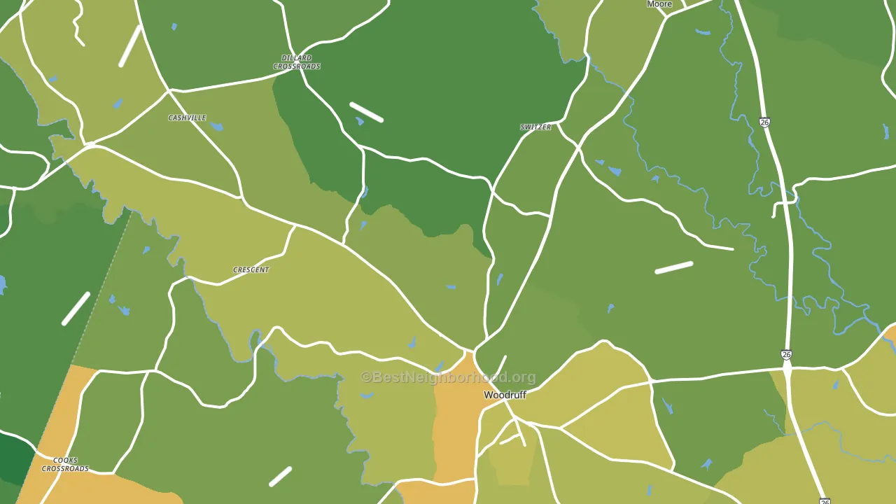 29388, SC block-group voter-turnout map