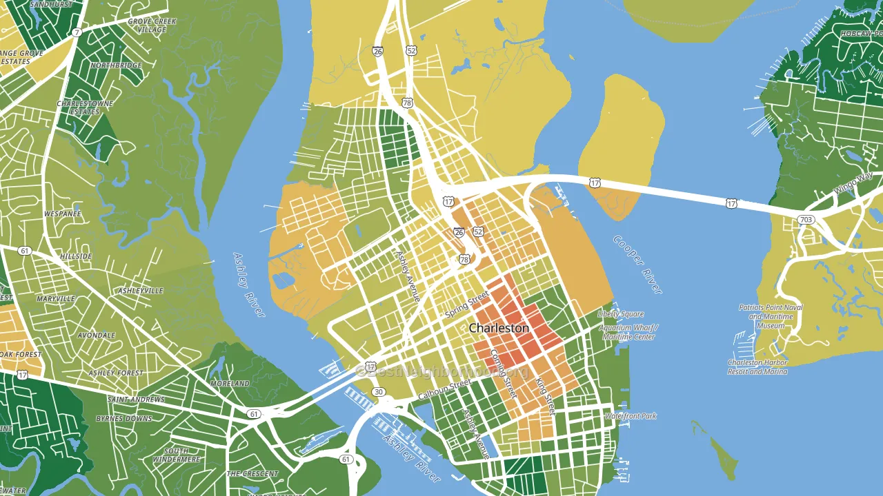 29403, SC block-group voter-turnout map