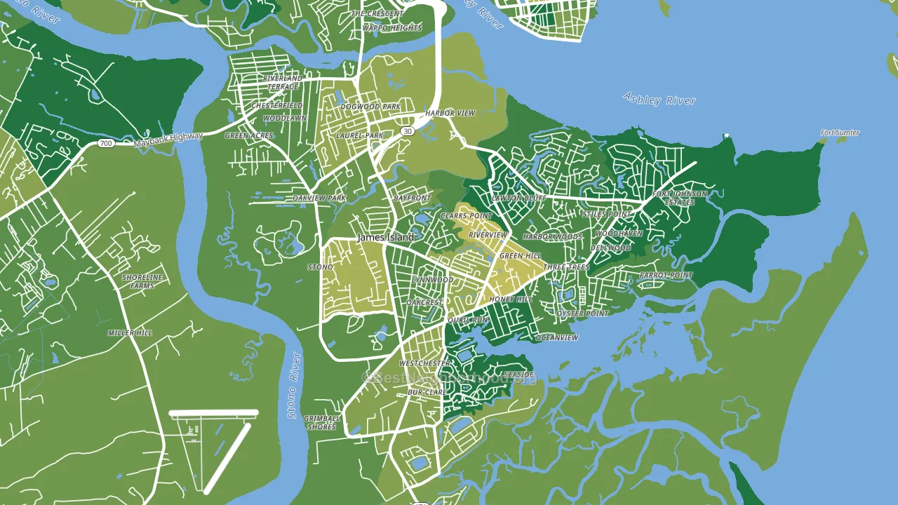 29412, SC block-group voter-turnout map