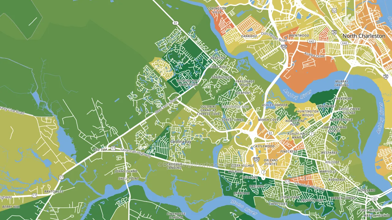 29414, SC block-group voter-turnout map