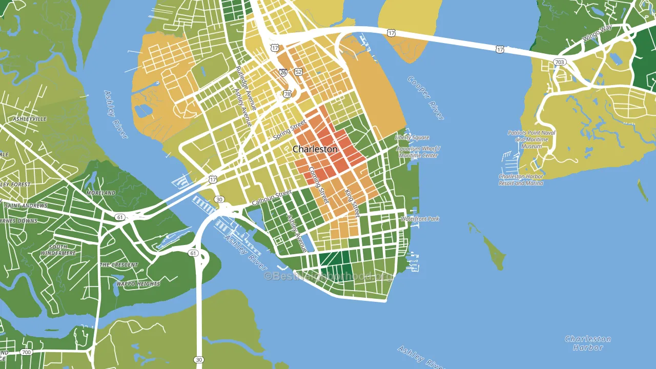 29424, SC block-group voter-turnout map