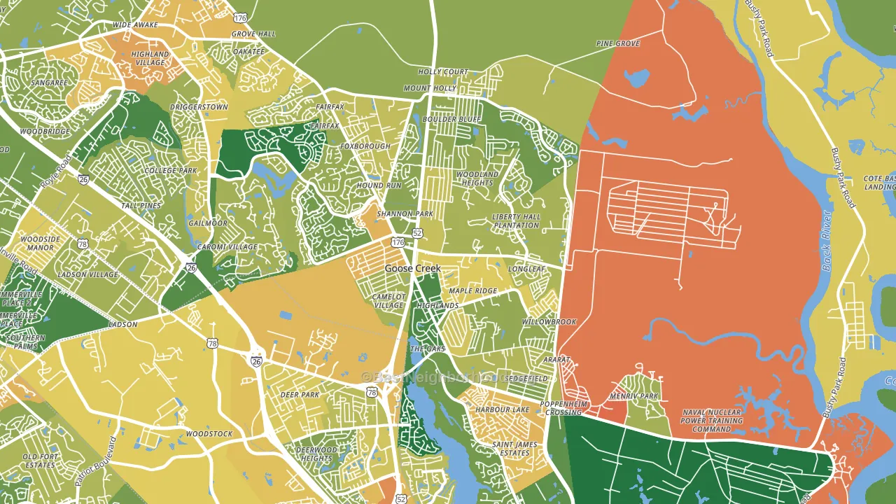 29445, SC block-group voter-turnout map